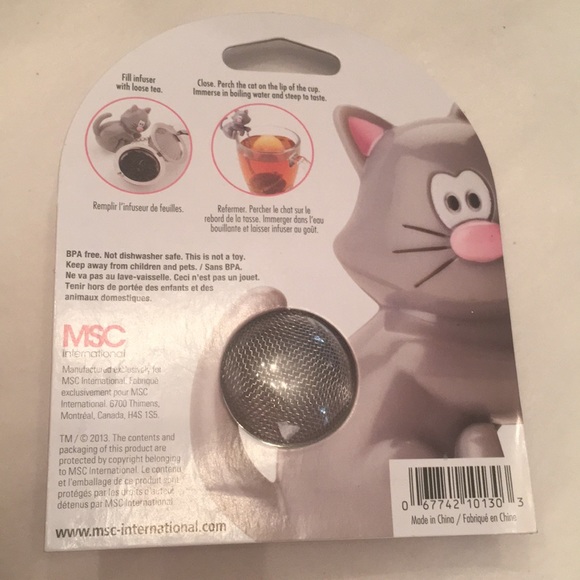 Joie MSC White Cat Tea Cup Infuser. NWT - Picture 3 of 3